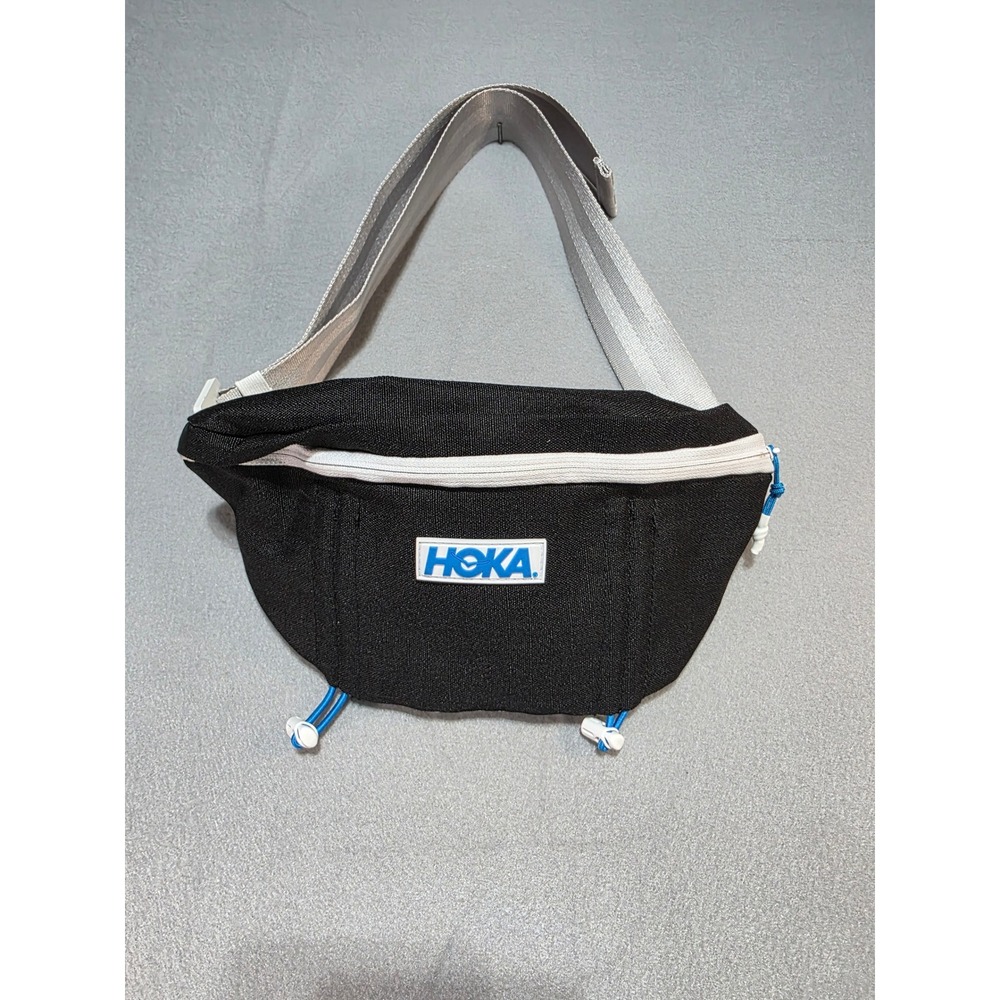 Hoka One One Running Waist Pack Black White Blue Fanny Pack Adjustable Strap